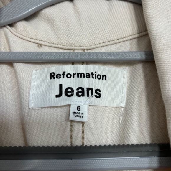 Reformation Off White Denim Jumpsuit - Picture 2 of 3